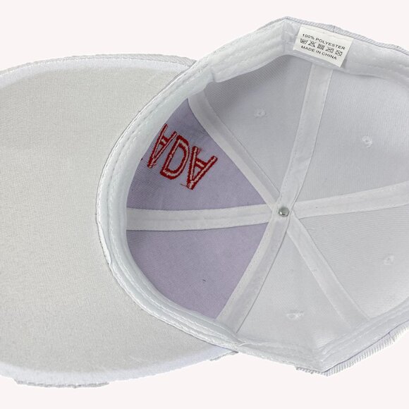 Variety To Go Canadian Baseball Hat/Cap, Adjustable Sports Hat (1008 White) - Picture 6 of 8